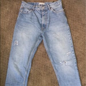 Zara high-rise distressed jeans